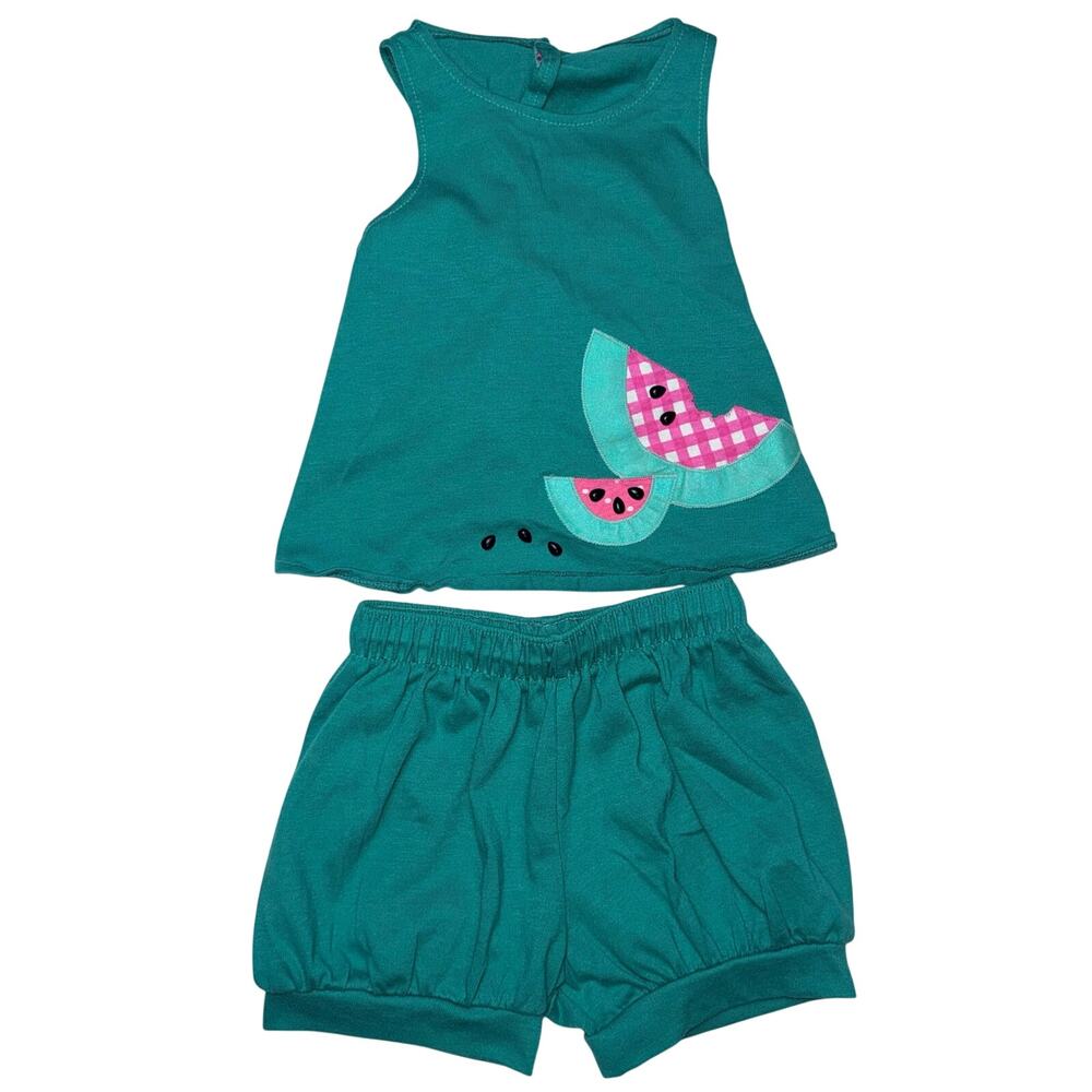 Chocolate Soup size XL (2T) green watermelon set
